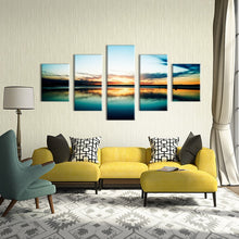 Load image into Gallery viewer, 5 Panels the  Sea landscape modern art canvas wall paintings cuadros decorativos canvas prints paintings for living room wall
