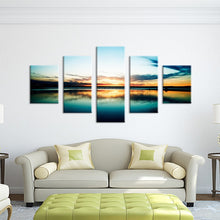 Load image into Gallery viewer, 5 Panels the  Sea landscape modern art canvas wall paintings cuadros decorativos canvas prints paintings for living room wall
