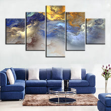 Load image into Gallery viewer, 5 pc Set blue yellow grey abstract cloud NO FRAME Oil Painting Canvas Prints Wall Art Pictures For Living Room Decorations
