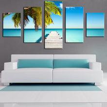Load image into Gallery viewer, 5 Panel the-palm-pontoon Modern Home Wall Decor Canvas Picture Art Print WALL Painting Set of 5 Each Canvas Arts Unframe
