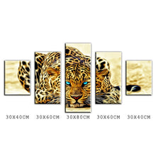 Load image into Gallery viewer, 5 Piece Abstract Leopards Modern Home Wall Decor Canvas Picture Art HD Print WALL Painting Set of 5 Each Canvas Arts Unframe
