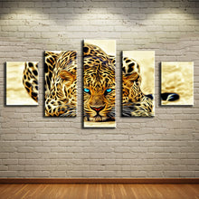 Load image into Gallery viewer, 5 Piece Abstract Leopards Modern Home Wall Decor Canvas Picture Art HD Print WALL Painting Set of 5 Each Canvas Arts Unframe
