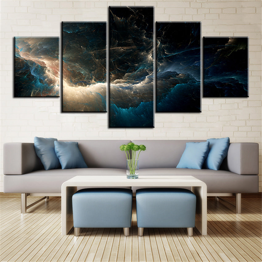 The best Set deep light dark abstract cloud NO FRAME Oil Painting Canvas Prints Wall Art Pictures For Living Room Decorations