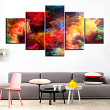 Load image into Gallery viewer, 5 pc Set colorful abstract cloud NO FRAME Oil Painting Canvas Prints Wall Art Pictures For Living Room Decorations
