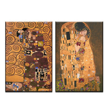 Load image into Gallery viewer, 2 pcs Best Gustav Klimt kiss Home Decor Canvas Wall Art Picture Living Room Canvas Print Modern Painting Large Canvas Art Cheap
