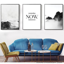 Load image into Gallery viewer, Nordic Poster Mountain Wall Art Canvas Painting Sea Poster Print Wave Posters Quotes Wall Pictures For Living Room Decoration
