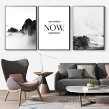 Load image into Gallery viewer, Nordic Poster Mountain Wall Art Canvas Painting Sea Poster Print Wave Posters Quotes Wall Pictures For Living Room Decoration
