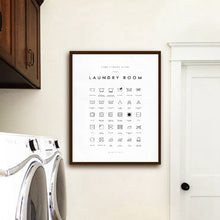 Load image into Gallery viewer, Laundry Symbols Guide Canvas Art Posters and Prints Laundry Care Wall Art Canvas Painting Picture Laundry Room Art Wall Decor
