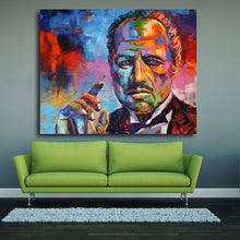 Load image into Gallery viewer, HDARTISAN Figure Painting Colorful Godfather Modern Canvas Art Wall Pictures For Living Room Home Decor Print
