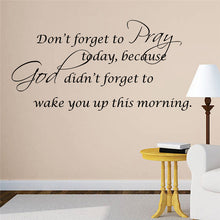 Load image into Gallery viewer, new christian prayer quote vinyl decal wall stickers for bedroom home decor hot diy 8546 other wall art
