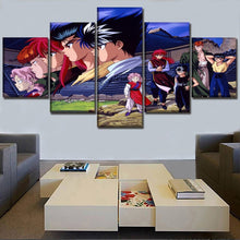 Load image into Gallery viewer, Canvas Printed Wall Art Poster 5 Piece Animation Yu Yu Hakusho Painting Modern Home Decor Modular Picture Frame For Living Room
