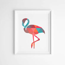 Load image into Gallery viewer, Geometric  Flamingo Canvas Art Print Poster, Wall Pictures for Home Decoration, Wall Decor FA237-14

