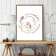 Load image into Gallery viewer, Vintage watercolor branches and bird Canvas Art Print Painting Poster, Wall Pictures For Home Decoration, Wall Decor S004
