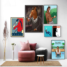 Load image into Gallery viewer, Home Decoration Wall Art Canvas Painting BoJack Horseman Modern Pictures Nordic Style Anime Printed Modular Poster Living Room
