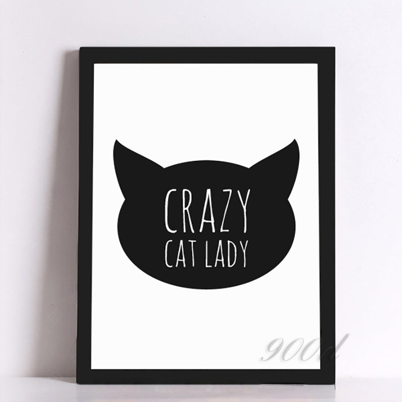 Crazy Cat Lady Canvas Art Print Painting Poster, Wall Pictures for Home Decoration, Home Decor FA378