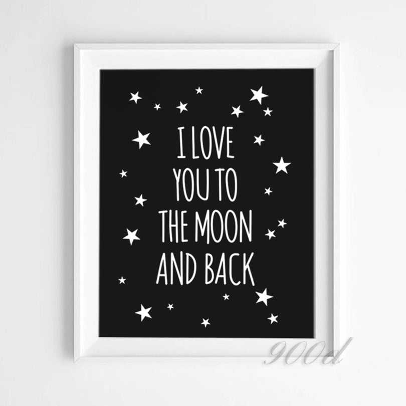 Love Quote Canvas Painting Art Print Poster, Wall Pictures For Child Room Home Decoration Print On Canvas,  FA128-61