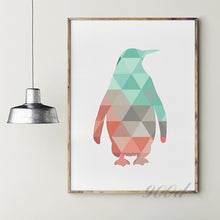 Load image into Gallery viewer, Geometric Penguim Canvas Art Print Painting Poster,  Wall Pictures for Home Decoration, Home Decor 237-24
