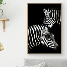 Load image into Gallery viewer, Elephant Zebra Lion Giraffe Rhino Black White Animal Canvas Painting Art Print Poster Picture Wall Nordic Decoration
