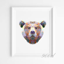 Load image into Gallery viewer, Triangle Bear Canvas Art Print Painting Poster,  Wall Pictures for Home Decoration, Home Decor FA386-2
