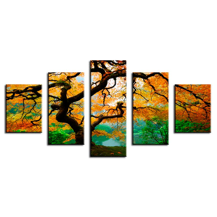 DP ARTISAN 5 PANELS Tree Spray Wall pictures for living Room cuadros decoracion wall painting No Frame printed canvas