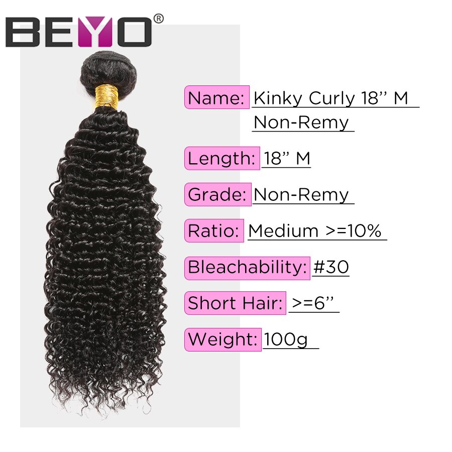 Mongolian Afro Kinky Curly Hair Bundles 100% Human Hair Bundles 4 or 3 Bundles Deal Non Remy Hair Weave Bundles Beyo Hair