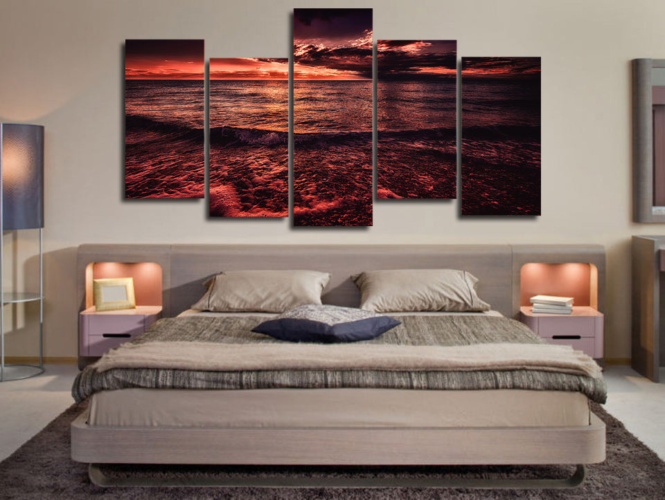 HD Printed sea sunset surf horizon Painting on canvas room decoration print poster picture canvas Free shipping/ny-4564
