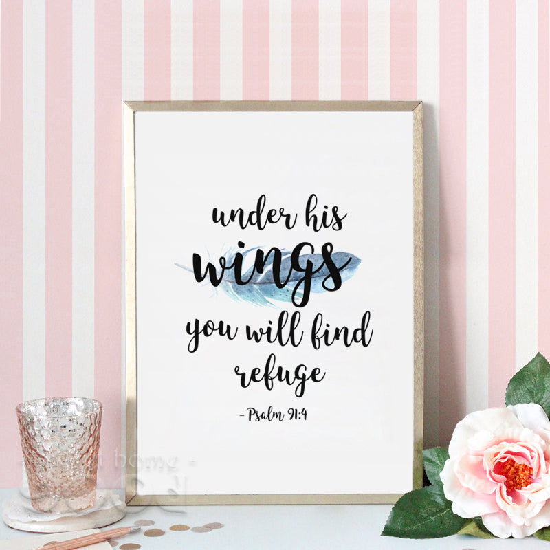 Bible Verse Canvas Art Print Poster,  Wall Pictures for Home Decoration, Giclee Wall Decor CM012-1