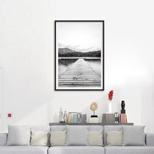 Load image into Gallery viewer, Nordic Poster Black And White Prints Landscape Posters And Prints Forest Wall Art Canvas Painting Decorative Picture Unframed
