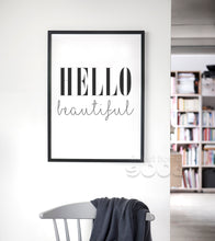 Load image into Gallery viewer, Hello Beautiful Quote Canvas Art Print Poster, Simple Style Wall Pictures for Home Decoration, Wall Decor YE134
