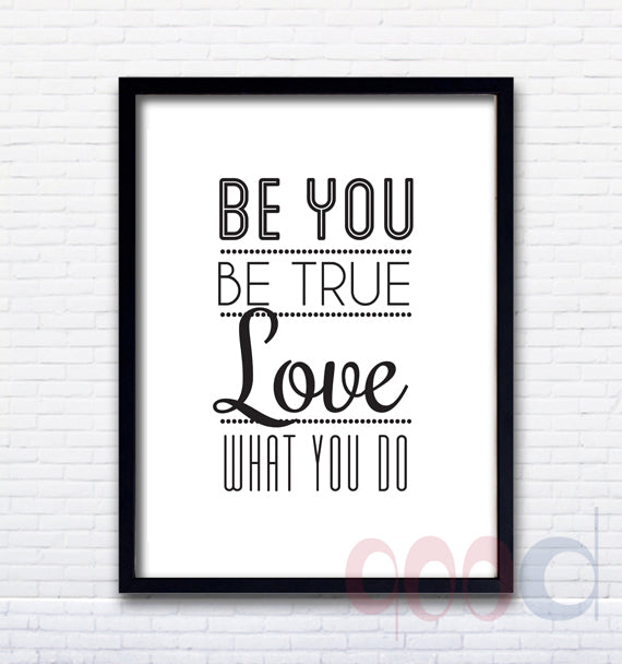 Inspiration Quote "Be you" Canvas Art Print Poster, Wall Pictures for Home Decoration, Frame not include FA236-2