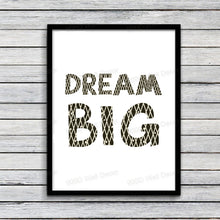 Load image into Gallery viewer, Cartoon Dream Big Quote Canvas Art Print, Wall Pictures Home Decoration, Painting Poster YE004
