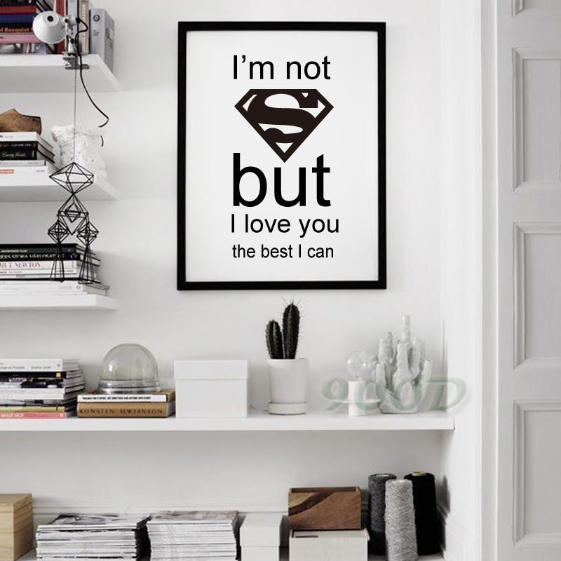 Superman Quote Canvas Art Print Poster, Wall Pictures for Home Decoration, Frame not include FA305