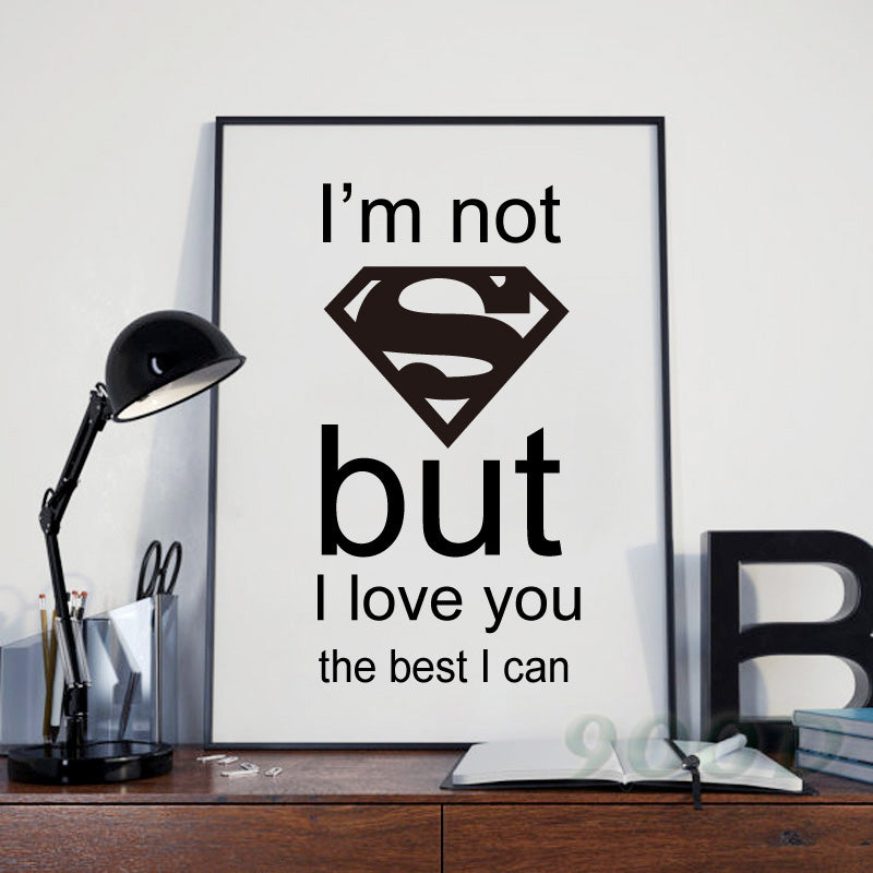Superman Quote Canvas Art Print Poster, Wall Pictures for Home Decoration, Frame not include FA305