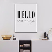 Load image into Gallery viewer, Hello Courage Quote Canvas Art Print Poster, Simple Style Wall Pictures for Home Decoration, Wall Decor YE135
