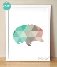 Load image into Gallery viewer, Geometric Hedgehog Canvas Art Print Painting Poster,  Wall Pictures for Home Decoration, Home Decor 237-28
