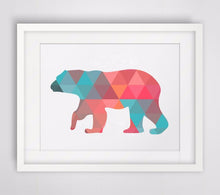 Load image into Gallery viewer, Colorful Polar Bear Canvas Art Print Poster, Wall Pictures for Home Decoration, Frame not include FA237-16
