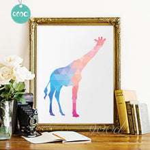 Load image into Gallery viewer, Geometric Giraffe Canvas Art Print Painting Poster,  Wall Pictures for Home Decoration, Home Decor 237-26
