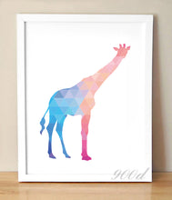 Load image into Gallery viewer, Geometric Giraffe Canvas Art Print Painting Poster,  Wall Pictures for Home Decoration, Home Decor 237-26
