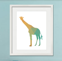 Load image into Gallery viewer, Colorful Giraffee Canvas Art Print Poster, Wall Pictures for Home Decoration, Frame not include FA237-4

