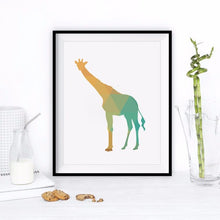 Load image into Gallery viewer, Colorful Giraffee Canvas Art Print Poster, Wall Pictures for Home Decoration, Frame not include FA237-4
