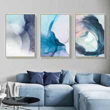 Load image into Gallery viewer, Abstract Canvas Painting Wall Art Blue Ink Bloom Art Print Watercolor Nordic Poster Decoration Wall Pictures For Living Room
