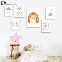 Load image into Gallery viewer, Abstract Rainbow Nursery Quotes Children Poster Canvas Art Print Minimalist Wall Picture Painting Nordic Kid Baby Room Decor
