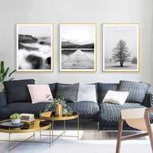 Load image into Gallery viewer, Nordic Poster Black And White Prints Landscape Posters And Prints Forest Wall Art Canvas Painting Decorative Picture Unframed
