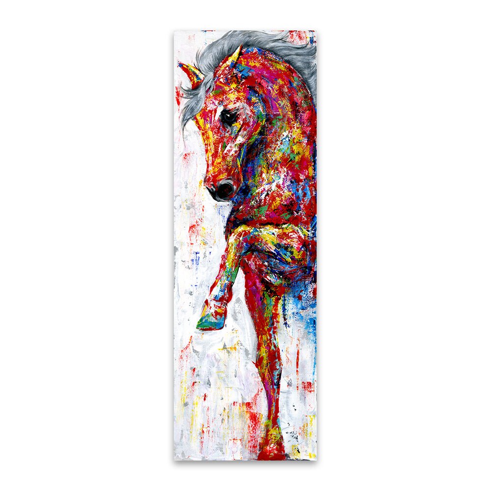 HDARTISAN Wall Art Canvas Painting Horse Picture Poster Prints Animal Painting Home Decor No Frame