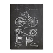 Load image into Gallery viewer, Abstract Canvas Painting Cycling Artwork Patent Poster Vintage Bicycle Print Pictures Room Decor Blueprint Wall Decoration
