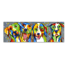 Load image into Gallery viewer, HDARTISAN Wall Art Animal Oil Painting Dog Canvas Picture For Living Room Puppy Friendship Home Decor No Frame
