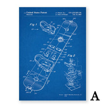 Load image into Gallery viewer, Snowboard Patent Abstract Canvas Painting Snow Skiing Vintage Poster Blueprint Art Prints Wall Pictures For Sports Decorations
