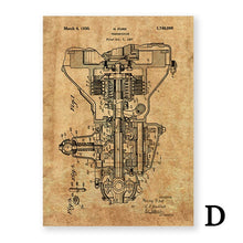 Load image into Gallery viewer, Transmission Henry Ford Patent Vintage Poster Car Engine Parts Canvas Painting Wall Art Blueprint Prints Pictures Home Decor

