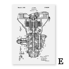 Load image into Gallery viewer, Transmission Henry Ford Patent Vintage Poster Car Engine Parts Canvas Painting Wall Art Blueprint Prints Pictures Home Decor
