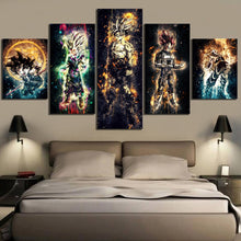 Load image into Gallery viewer, Home Decorative Canvas HD Print 5 Pieces Seven Dragon Ball Painting Modular Picture Wall Artwork Anime Poster for Bedroom Framed
